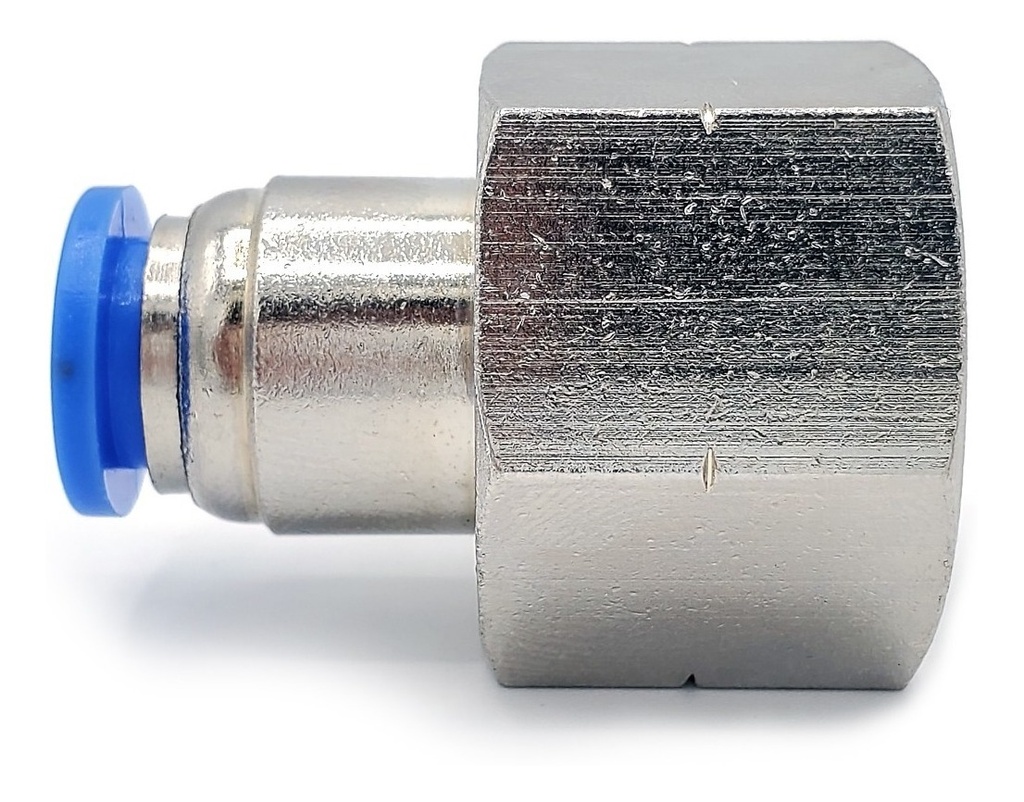Conector Recto Hembra A Macho 1/8 NPT AN10 - Color Negro, Para Sistemas De Combustible O Aire